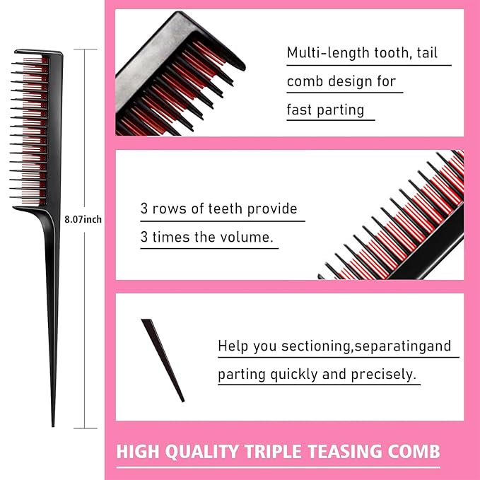 8 Pieces Styling Comb Set - Image 5