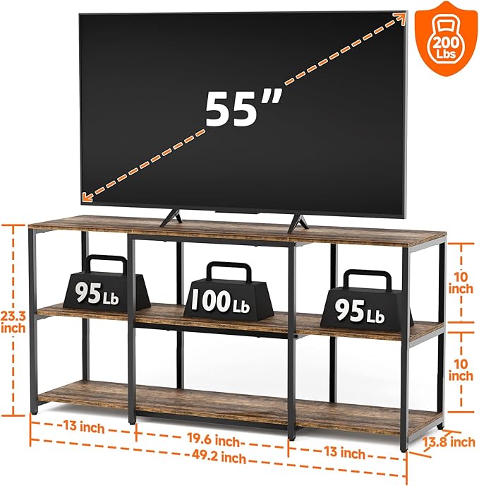 Aquzee 55 inch TV Stand, Entertainment Center - Image 3