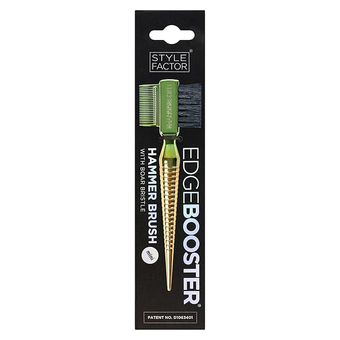 STYLE FACTOR EDGE BOOSTER® Mini Hammer Brush Travel Size | Baby Hair Brush & - Image 2