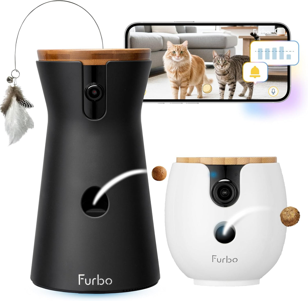 Furbo 360° Cat Camera + Mini 360° Cam 2-Camera Bundle Nanny Subscription: Cat