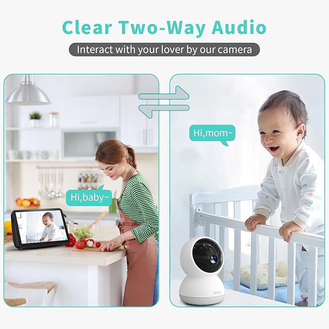 Indoor Camera, 3K HD Indoor Security Camera, 360° Pan/Tilt Pet Camera, 2-Way - Image 5