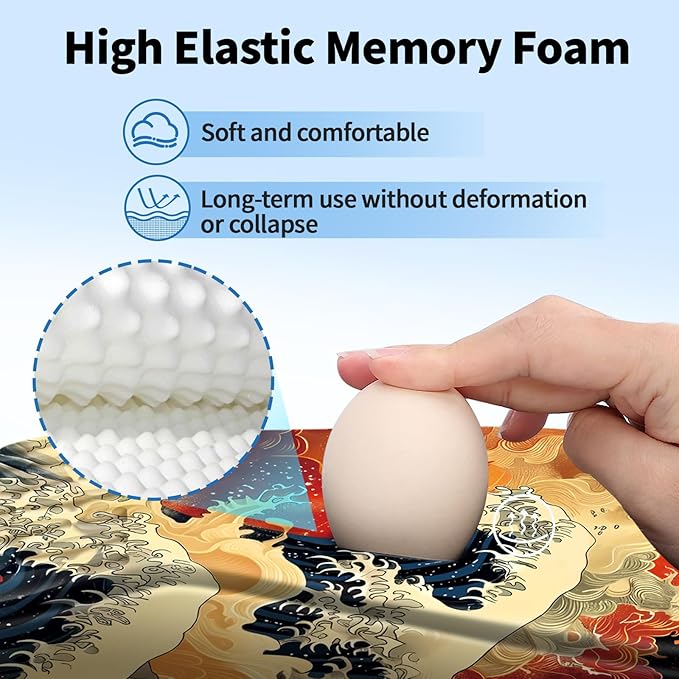 YIWEI Ergonomic Mouse Pad with Wrist Rest - Image 3