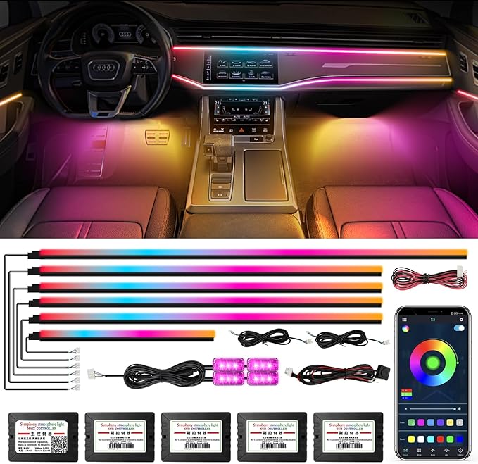 Dreamcolor Acrylic Interior Car Light 10 in 1 Automotive Ambient Light Kits by WEBUPAR