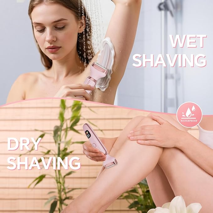 Electric Razors for Women, 4 in 1 Bikini Trimmer for Women, Wet & Dry Use Body - Image 4