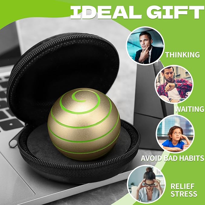 Luminous Desk Spinning Toys for Kids Adults, Metal Kinetic Stress Ball - Image 5