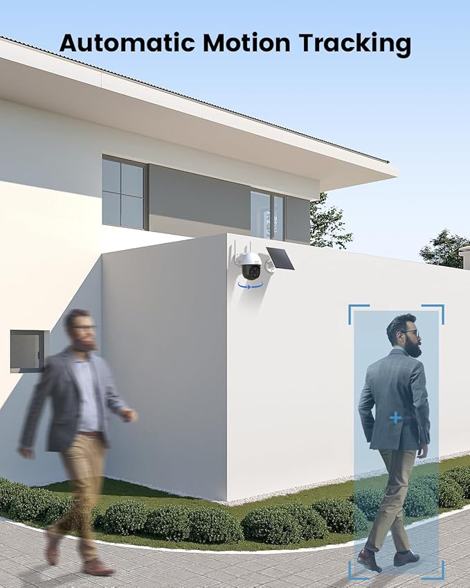 DEKCO Security Cameras Wireless Outdoor, Solar Powered, Panoramic PTZ, Auto - Image 3