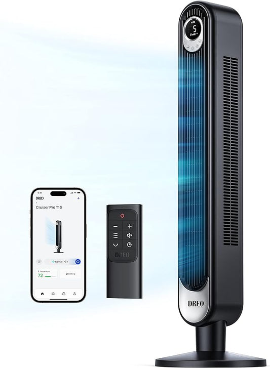 Dreo Smart Tower Fan WiFi Voice Control, Works by DREO