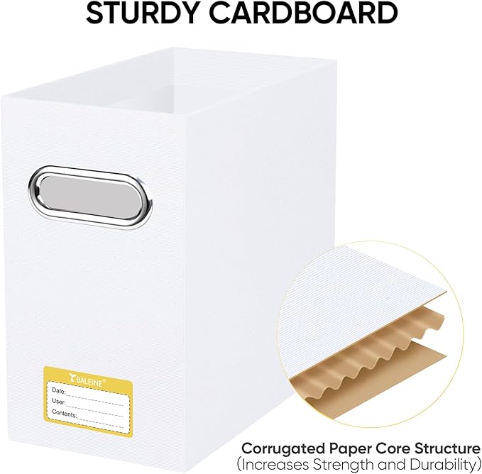 BALEINE File Organizer Box, Cardboard File Folder Organizer - Image 4