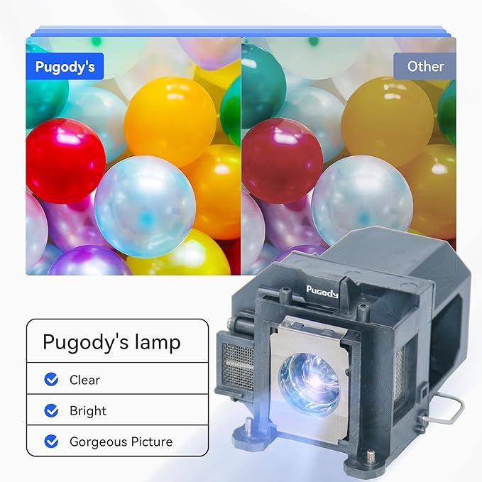 Pugody ELPLP57/V13H010L57 Replacement Projector Lamp Bulb - Image 3