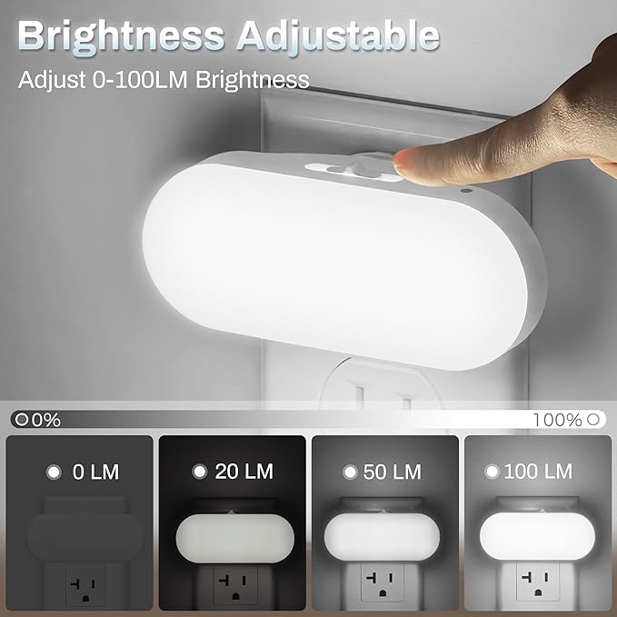 DORESshop Night Lights Plug into Wall Daylight White, Cute Dimmable Led Night - Image 3