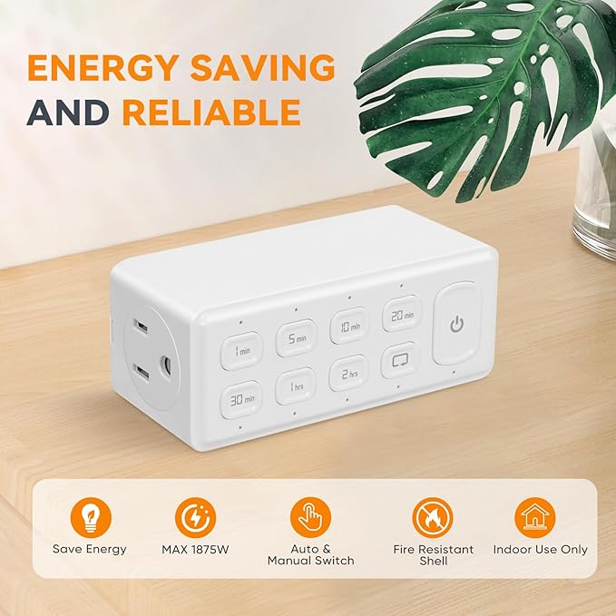 TOPELER Countdown Digital Timer Outlet, Plug-in Timer - Image 8
