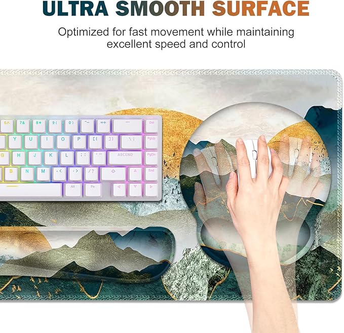 Gaming Mouse Pad, Large Desk Mat, Cute Desk Pad Protector, 4in1 XXL Mousepad - Image 4