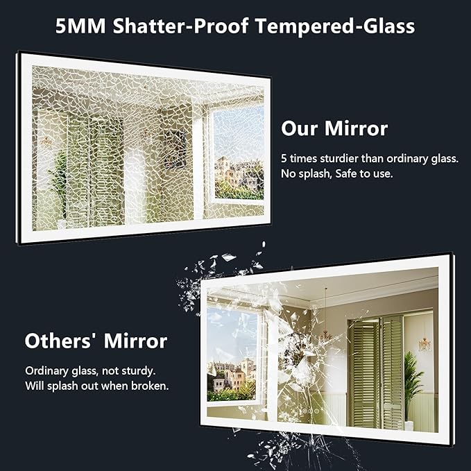 YEELAIT 66x36 Inch LED Bathroom Mirror - Image 7