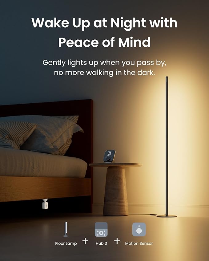 SwitchBot Floor Lamp with Matter, Warm Cool White, Corner Floor Lamp Compatible - Image 7