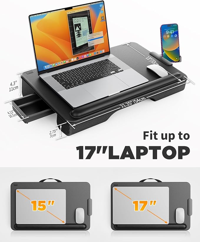 SAIJI Laptop Lap Desk, Portable Laptop Desk - Image 8