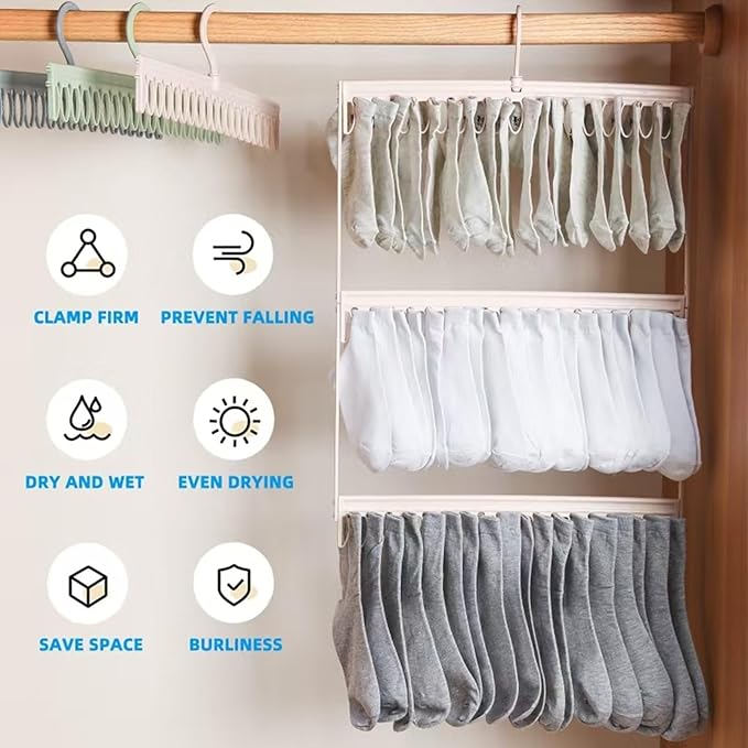 Socks Drying Racks Hanger Socks Organizer Hook Hanger - Image 4