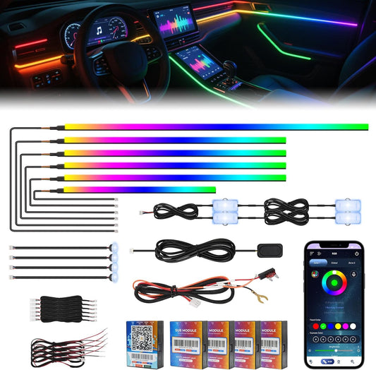 2026 Upgraded Dreamcolor Acrylic Interior Car LED Strip Light
