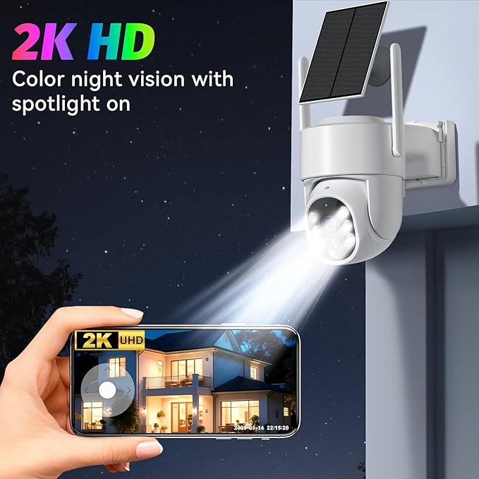 Noaheye Solar Security Cameras Wireless Outdoor, 5G&2.4GHz Cameras - Image 4