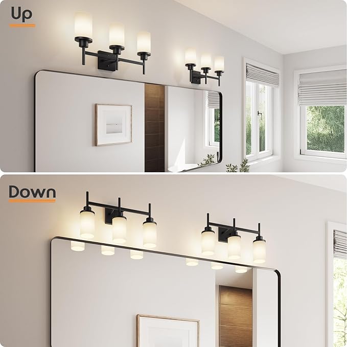 AONEON Vanity Lighting Fixtures Oil Rubbed Bronze 3-Light - Image 4