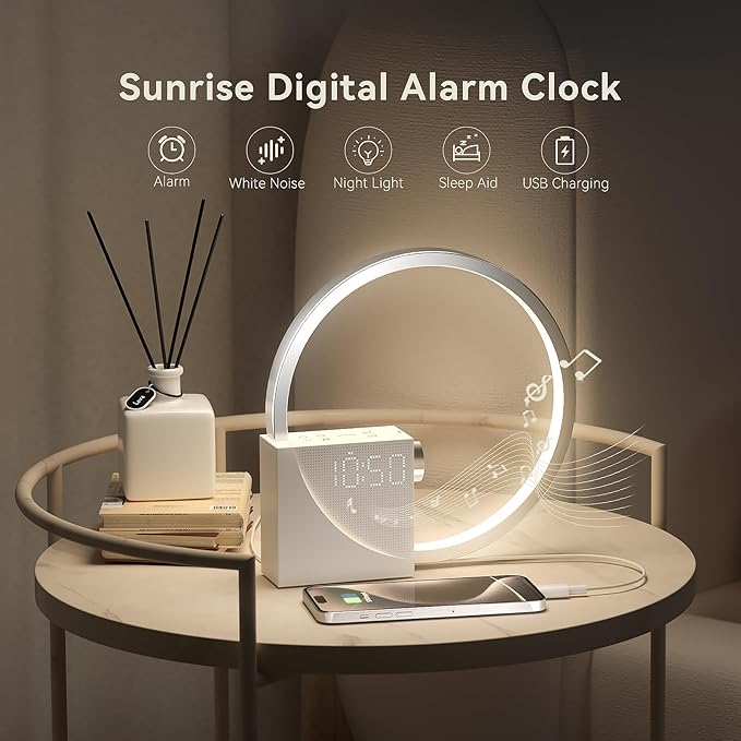Vivilumens Sunrise Digital Alarm Clock, Sleep Aid Timer - Image 2