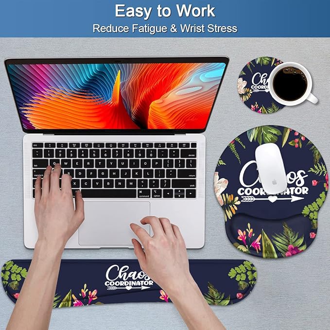 Keyboard Wrist Rest and Mouse Pad Wrist Support Set - Image 4