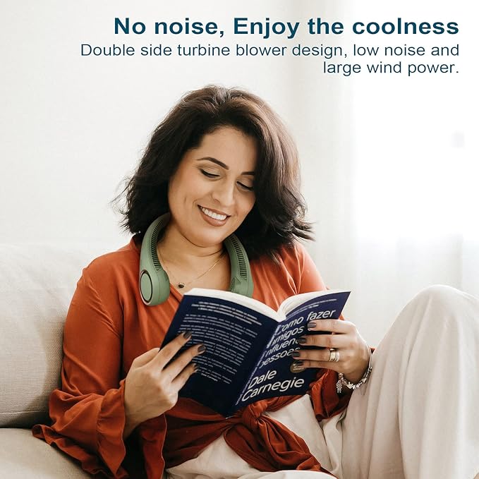 CIVPOWER Neck Fan: Portable Personal Neck Cooling Rechargeable Bladeless Fan - Image 6