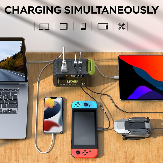 MARBERO Portable Power Station 88Wh Camping Lithium Battery Solar Generator - Image 3