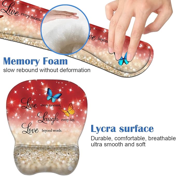 Ergonomic Mouse Pad Wrist Support and Keyboard Wrist Rest Set - Image 6