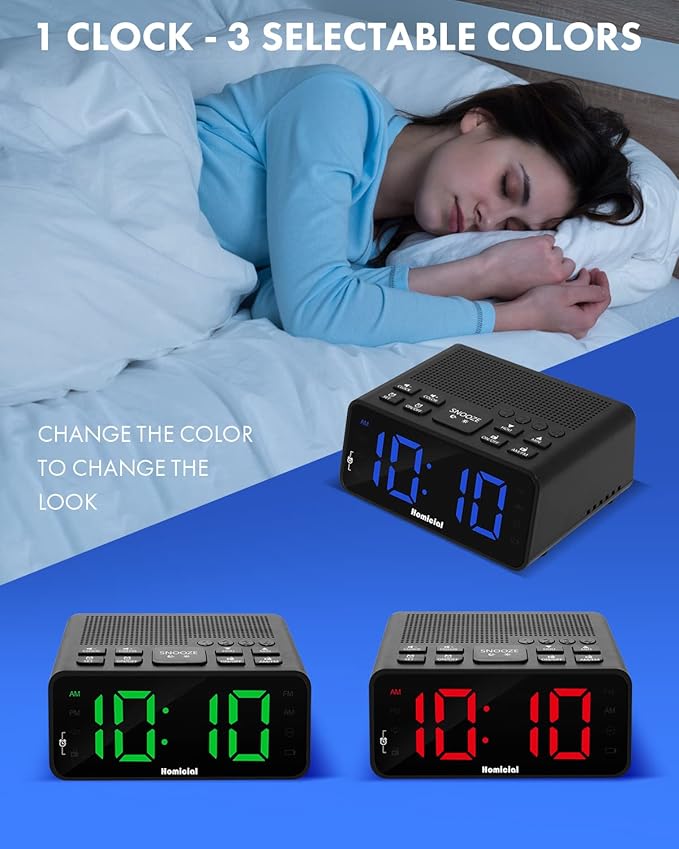 Homicial Digital Alarm Clock Radio - Image 2