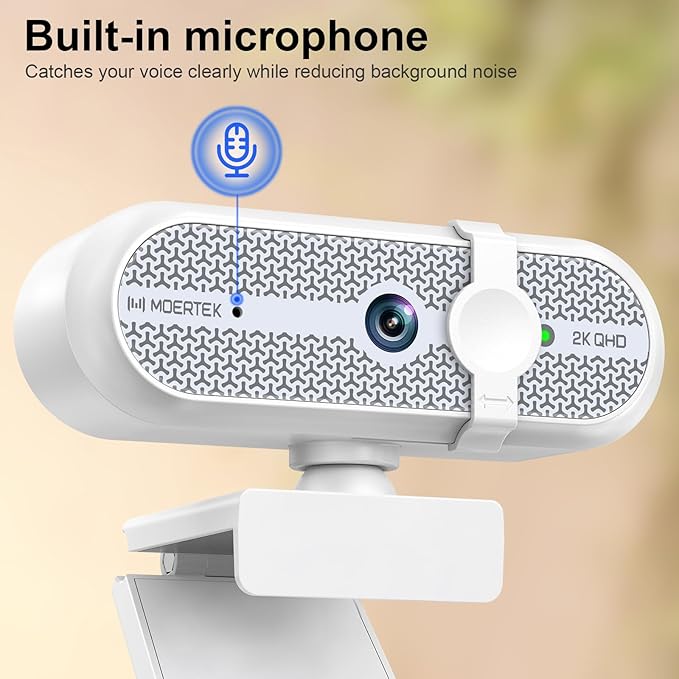 MOERTEK 2K Webcam for PC, Webcam - Image 3