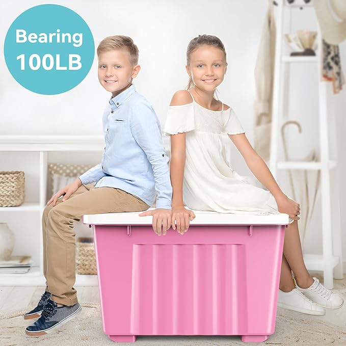 Nazhura Plastic Storage Bin, Stackable and Nestable Storage Boxes - Image 7