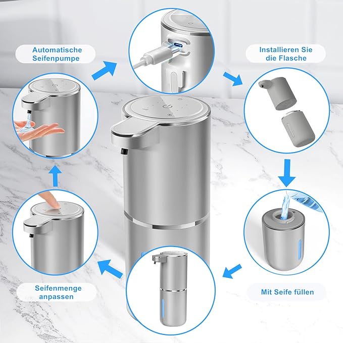 Automatic Liquid Soap Dispenser Bathroom Kitchen Dish Liquid Body Shampoo - Image 3
