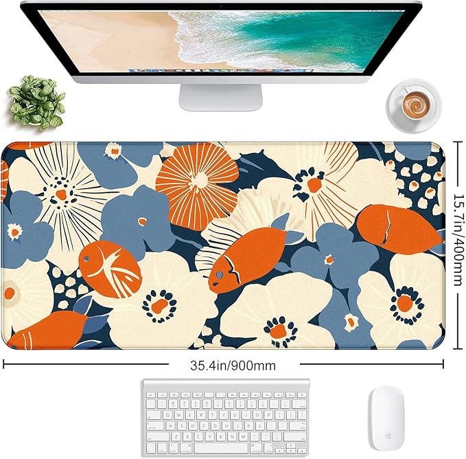 Cute Anime Flower Mouse Pad, Women's Office Desk Accessory Decoration, Expanded - Image 2