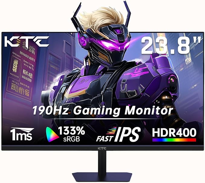 KTC 24 Inch 180Hz/190Hz Gaming Monitor, FHD PC Computer Monitor by KTC