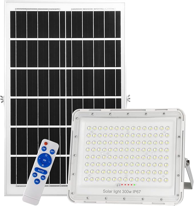 300W LED Solar Flood Lights, 24000Lumens Street Flood Light Outdoor IP67 by TINSUMSOLARENERGY