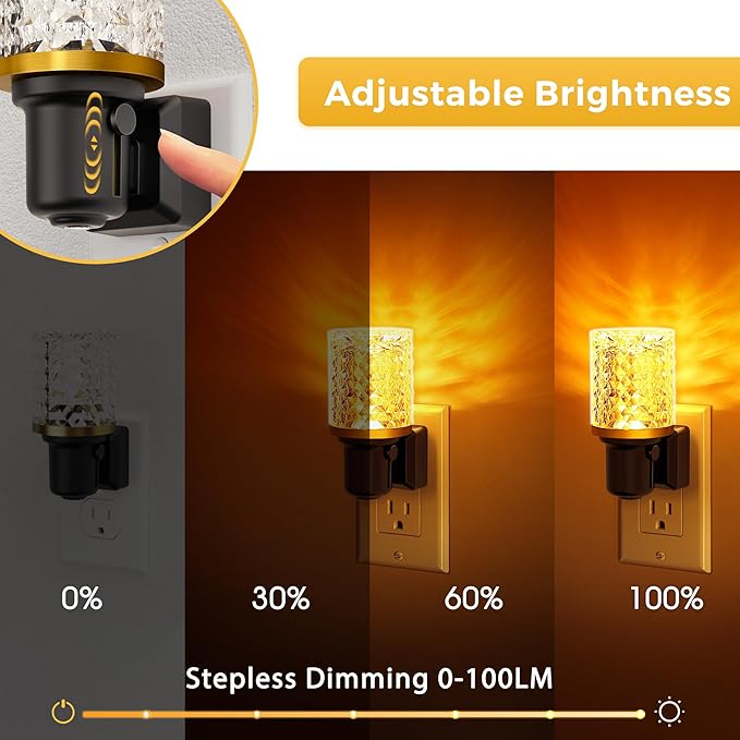L LOHAS LED Night Light, 2 Pack Dimmable Night Lights Plug into Wall, Automatic - Image 4