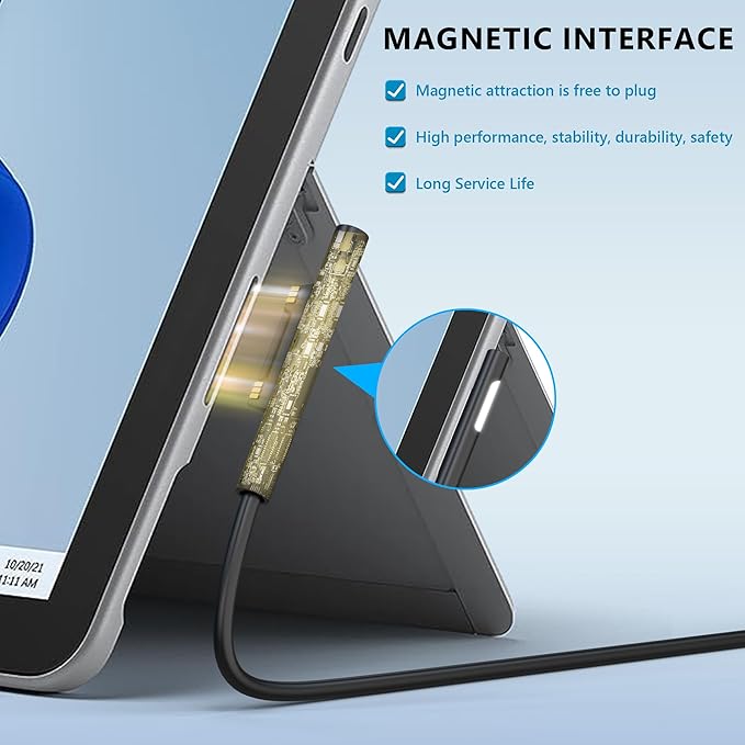 COWOOGMZ Surface Pro Charger-65W Surface Charger Compatible - Image 3
