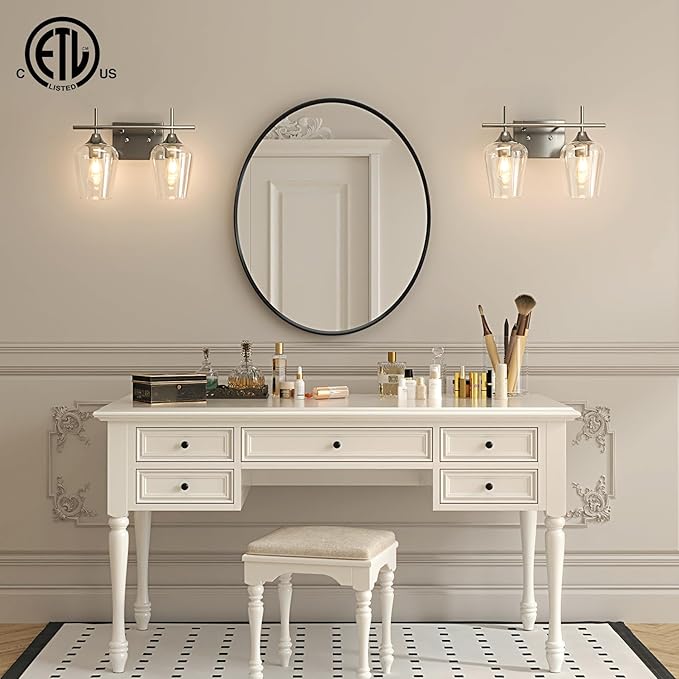 VONLUCE Bathroom Vanity Light, 2 Light Bathroom Light Fixture Over Mirror - Image 2