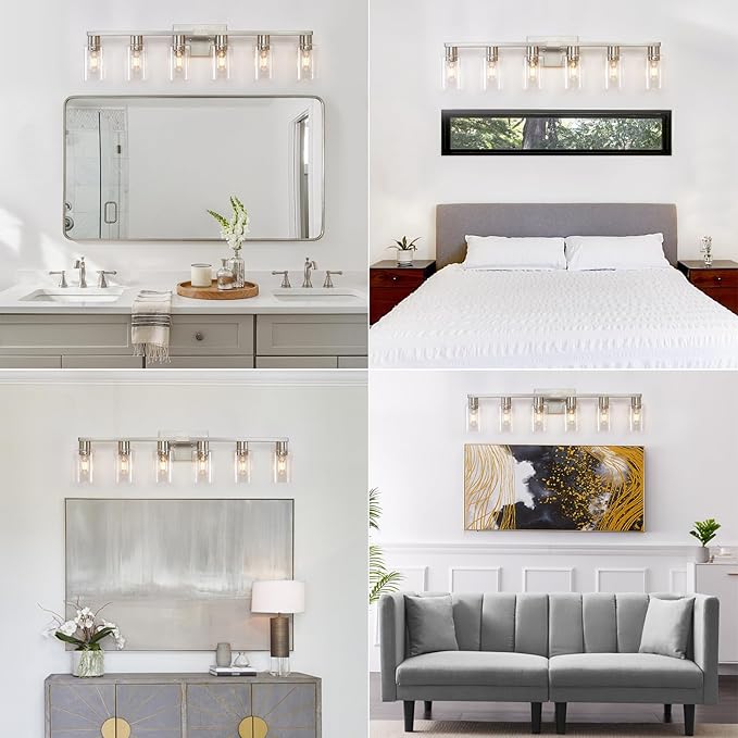 6 Light Bathroom Light Fixtures, Bathroom Vanity Light - Image 7