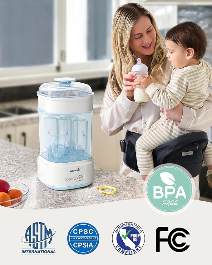 Bottle Sterilizer and Dryer, Compact Electric Steam Baby Bottle Sterilizer - Image 8