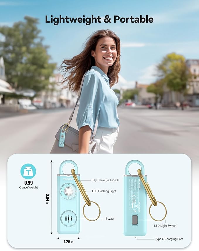 TECKNET Rechargeable Personal Safety Alarm - Image 5