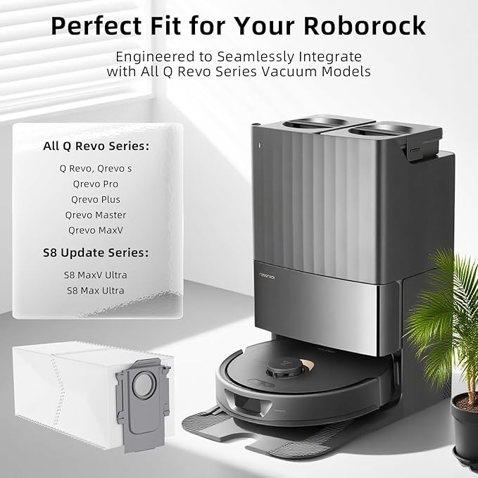 18 Pack Dust Bags for Roborock QRevo/Saros 10R/ S8 MaxV Ultra/Qrevo Pro/Qrevo - Image 2