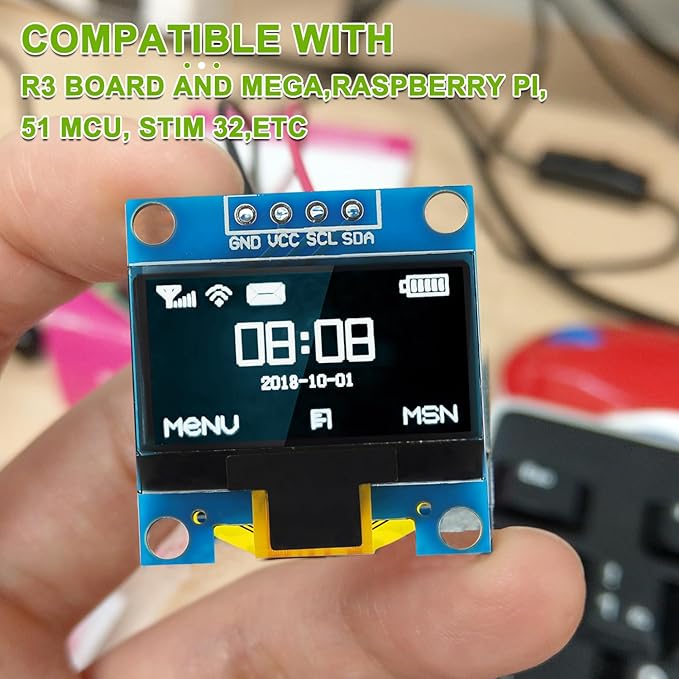 EPLZON 5 Pack 0.96 inch OLED IIC Display Module 128x64 Pixel Mini Self-Luminous - Image 5