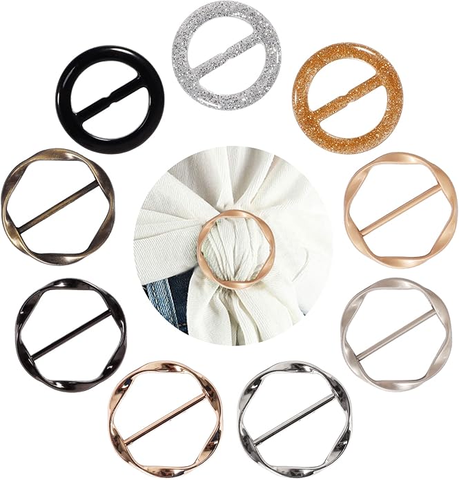 T-Shirt Clips 9 PCS, Clothes Corner Knotted Button, Fashion Alloy Pearl by KesaPlan