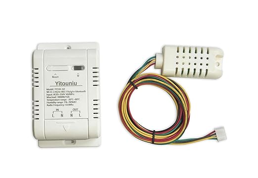 Yitouniu Tuya Smart WiFi 16A Temperature Humidity Switch Sensor Module by Unknown