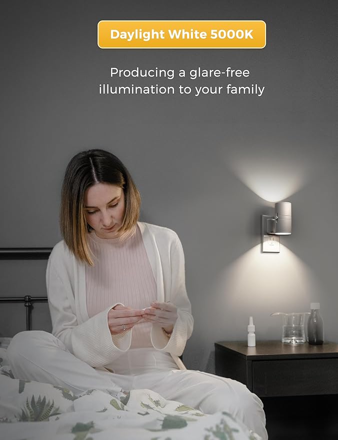 L LOHAS LED Bright Night Light, Night Lights Plug into Wall, Daylight White - Image 5