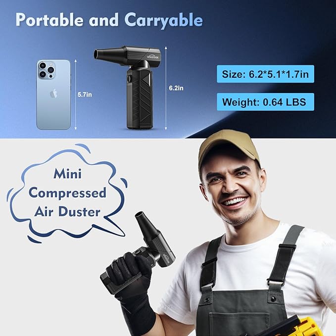 WHATOOK Compressed Air Duster: 180000RPM Air Blower - Image 7