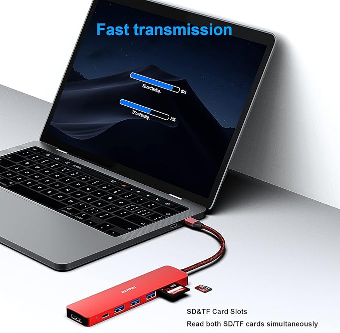 BENFEI USB C HUB 7-in-1, USB-C HUB Multiport Adapter - Image 5