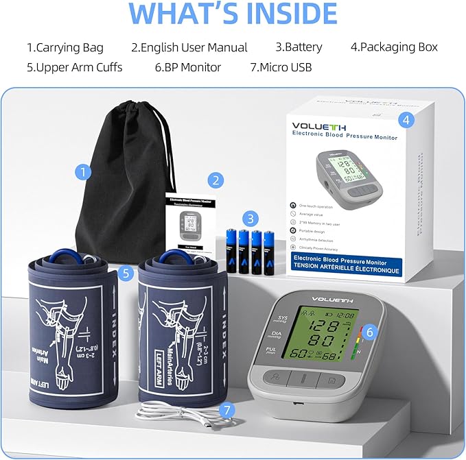 VOLUETH Upper Arm Blood Pressure Cuff, Blood Pressure Monitor - Image 7
