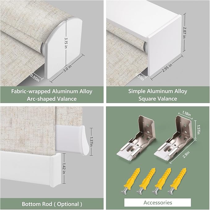 ZSHINE Motorized Blackout Window Blinds Customize Width Remote Control Wireless - Image 5